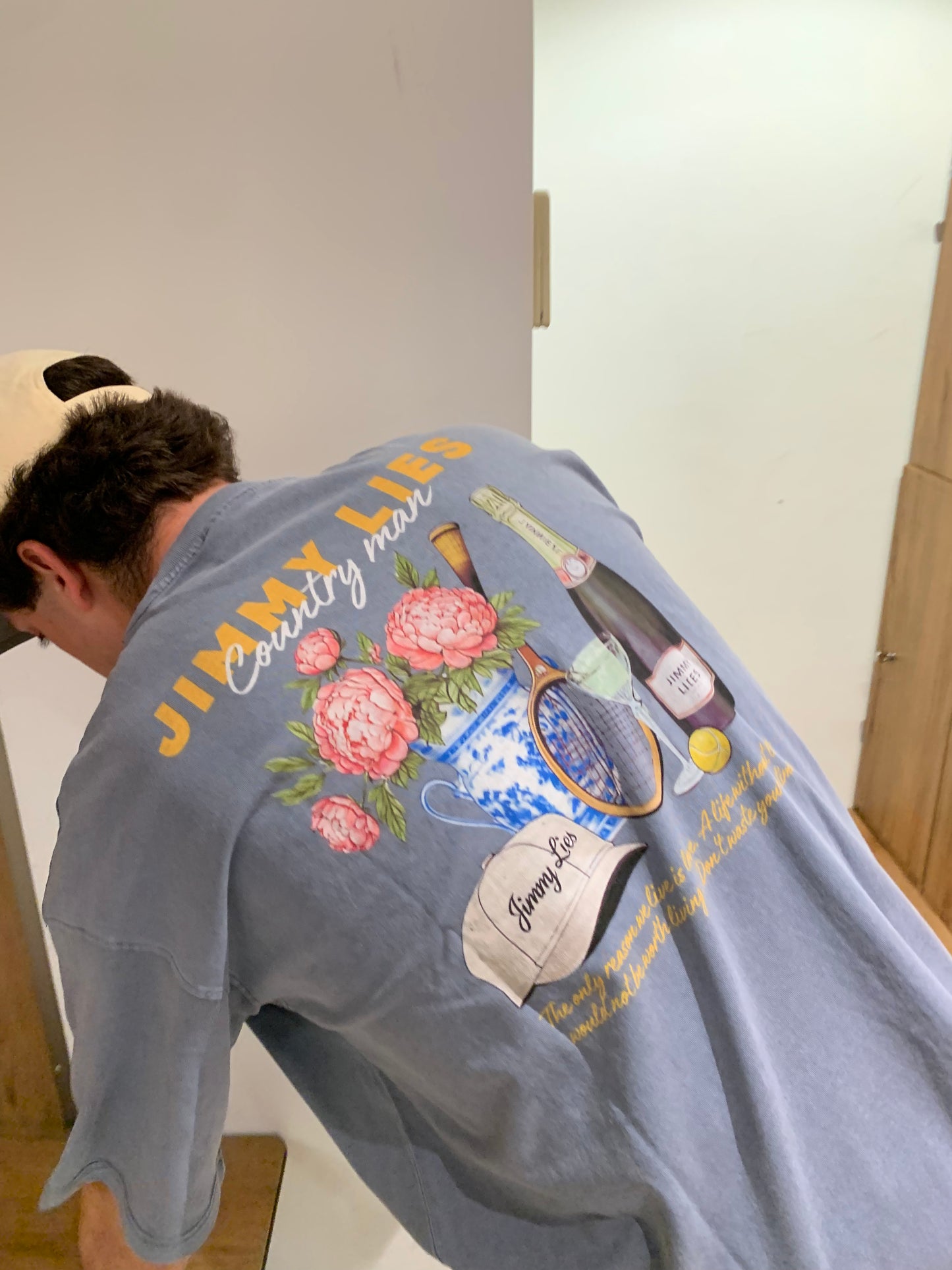 FLOWERS BLUE TEE