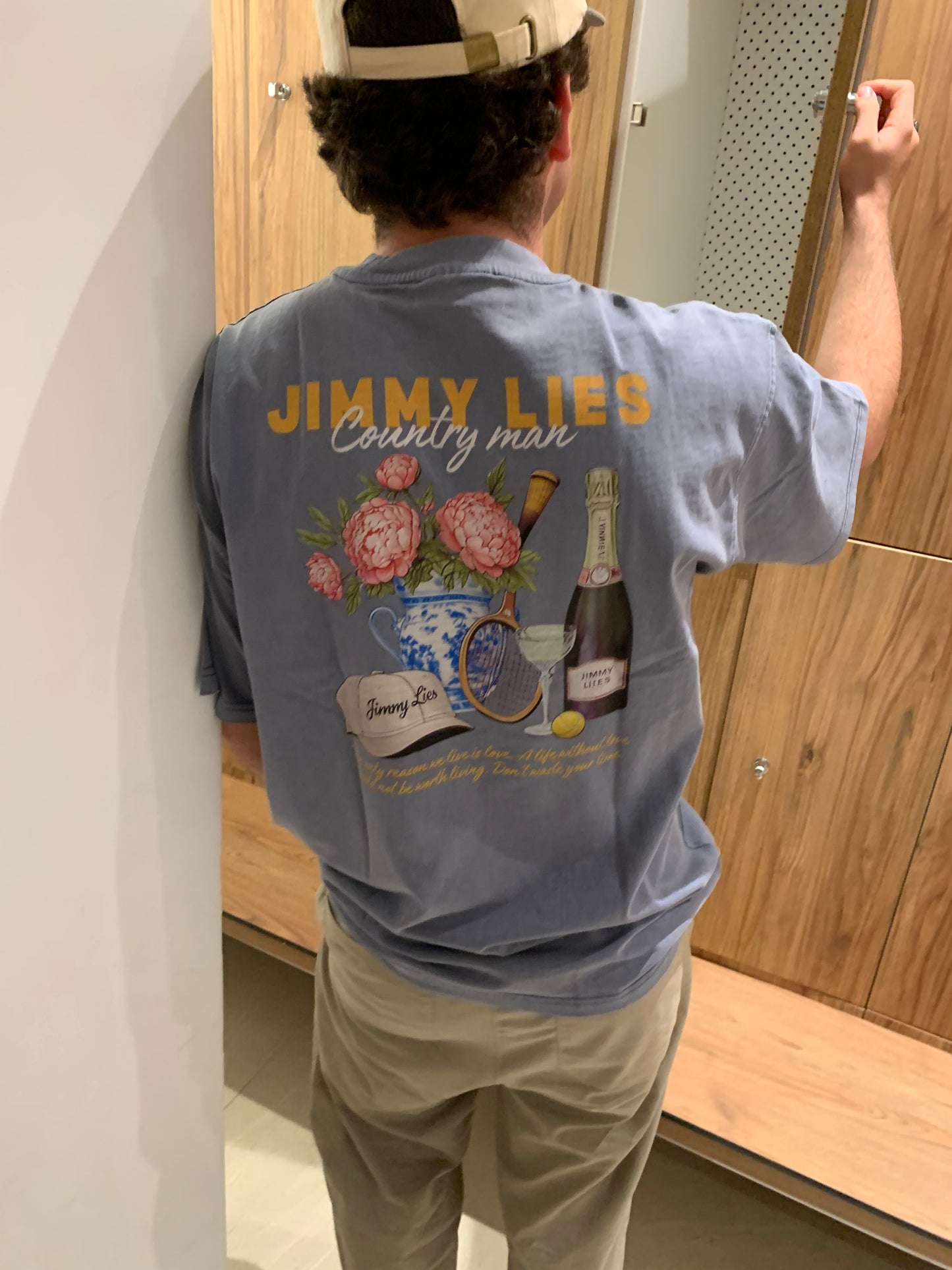 FLOWERS BLUE TEE