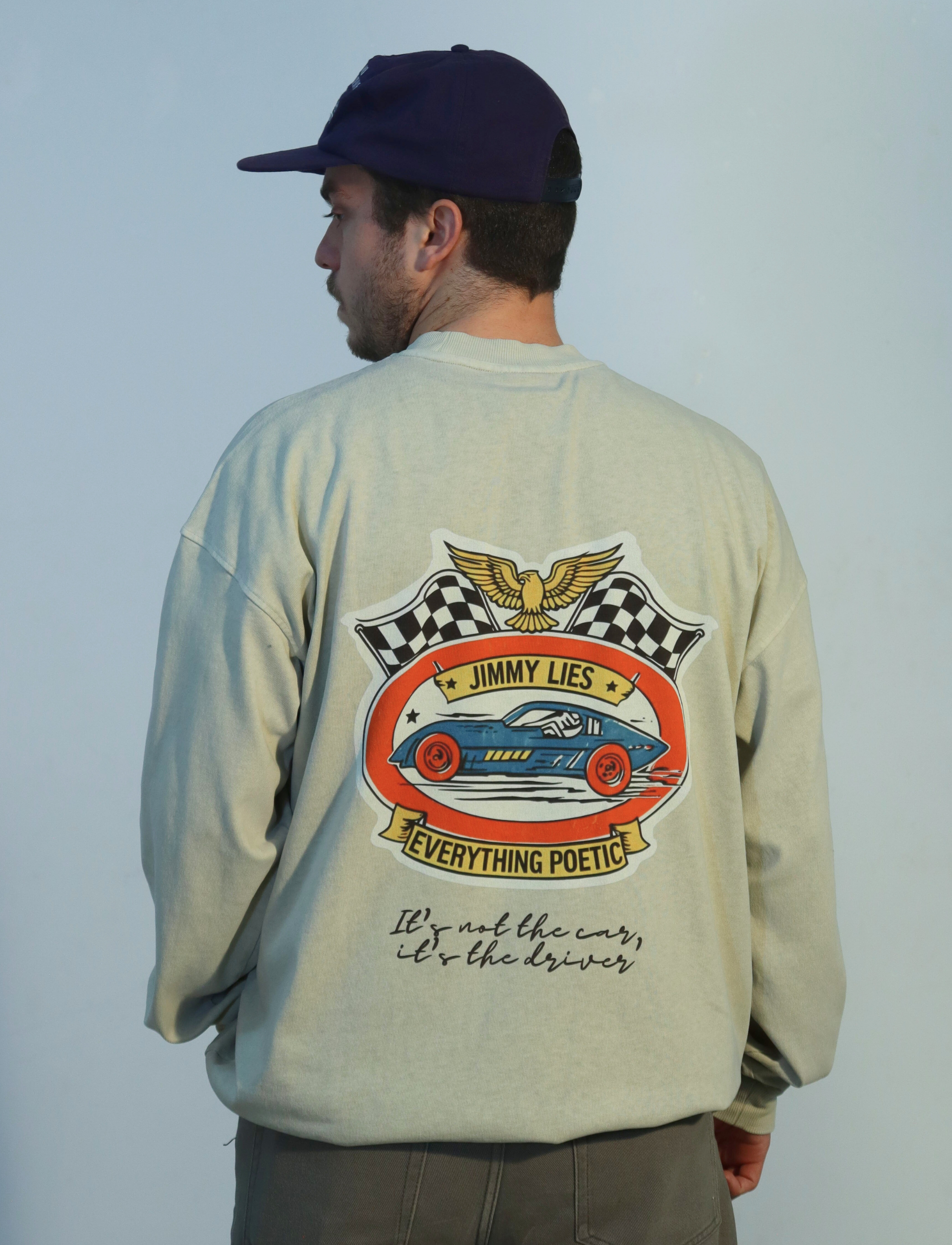 BEIGE CAR LONG TEE