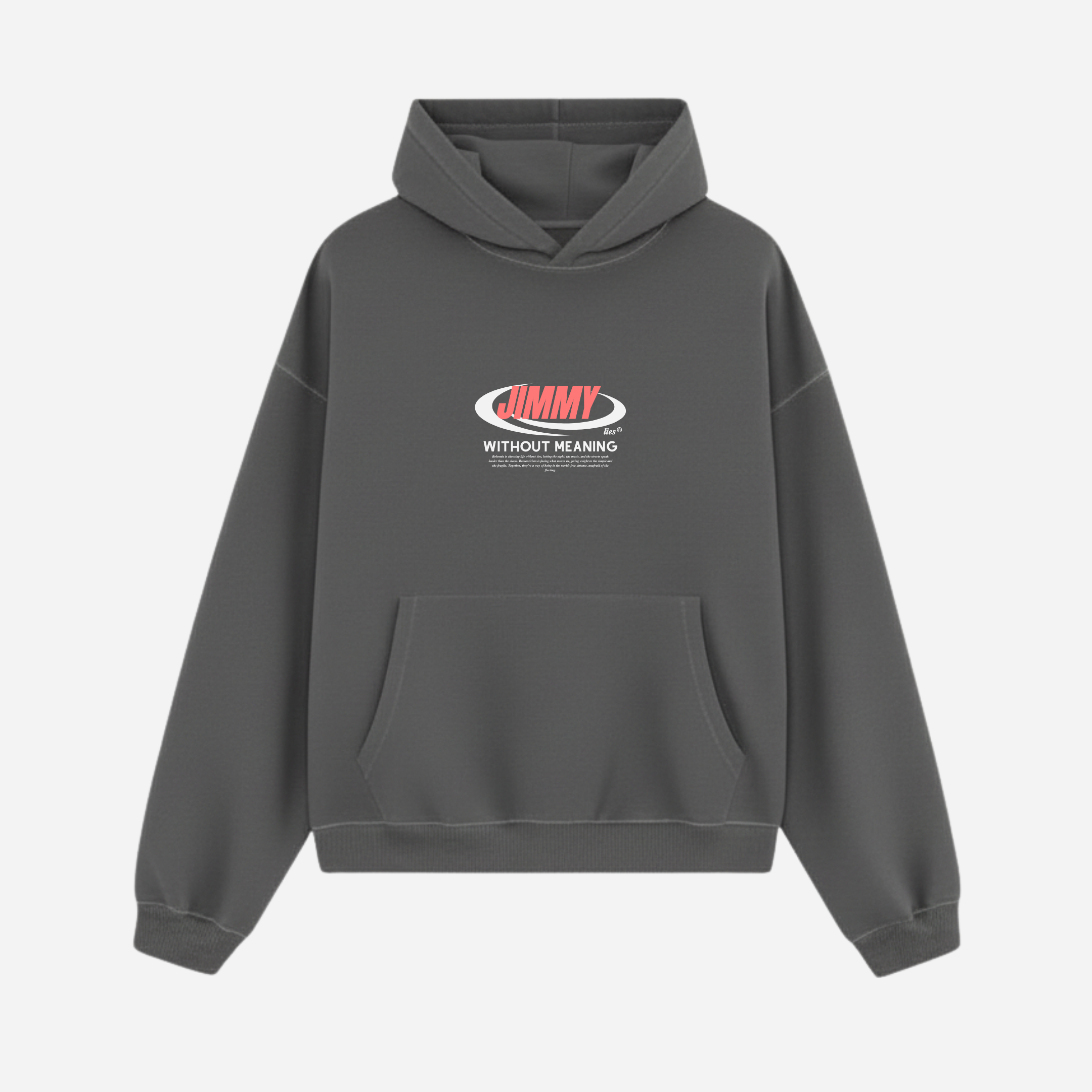 CHARCOAL RETRO HOODIE