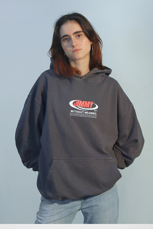 CHARCOAL RETRO HOODIE