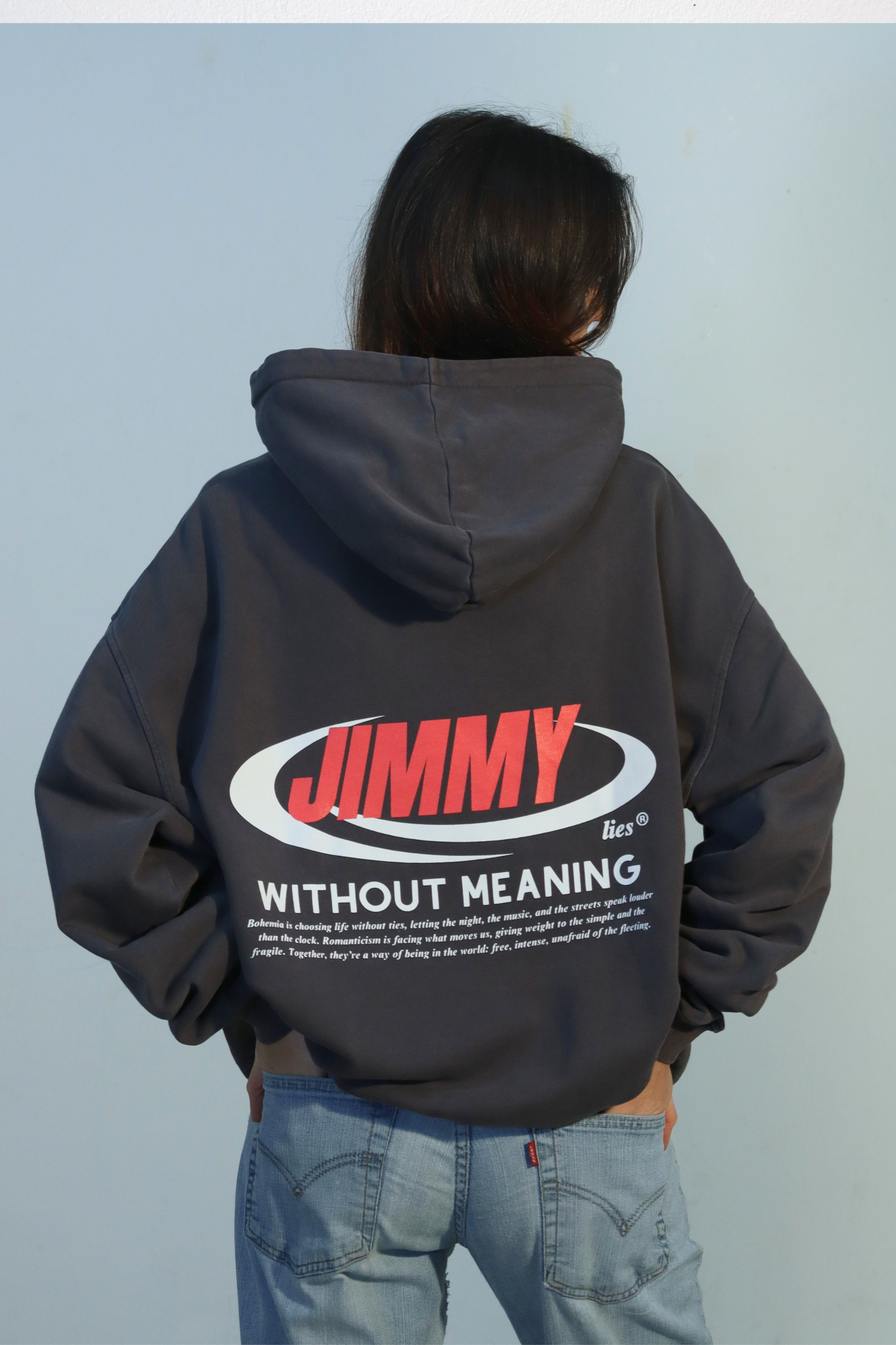 CHARCOAL RETRO HOODIE