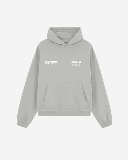 LIGHT GREY RETRO HOODIE