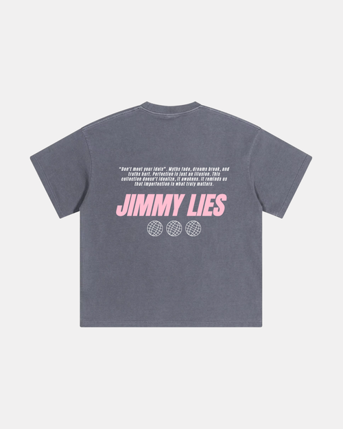 CONTRAST PINK GREY TEE