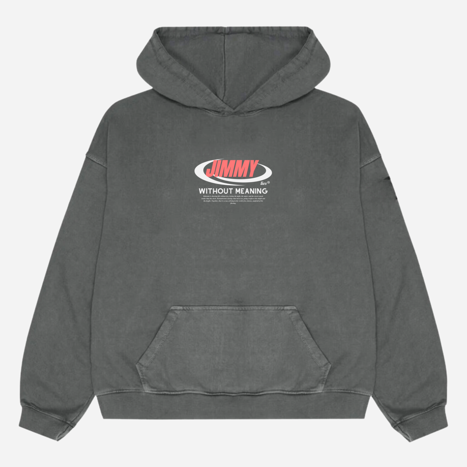 CHARCOAL RETRO HOODIE