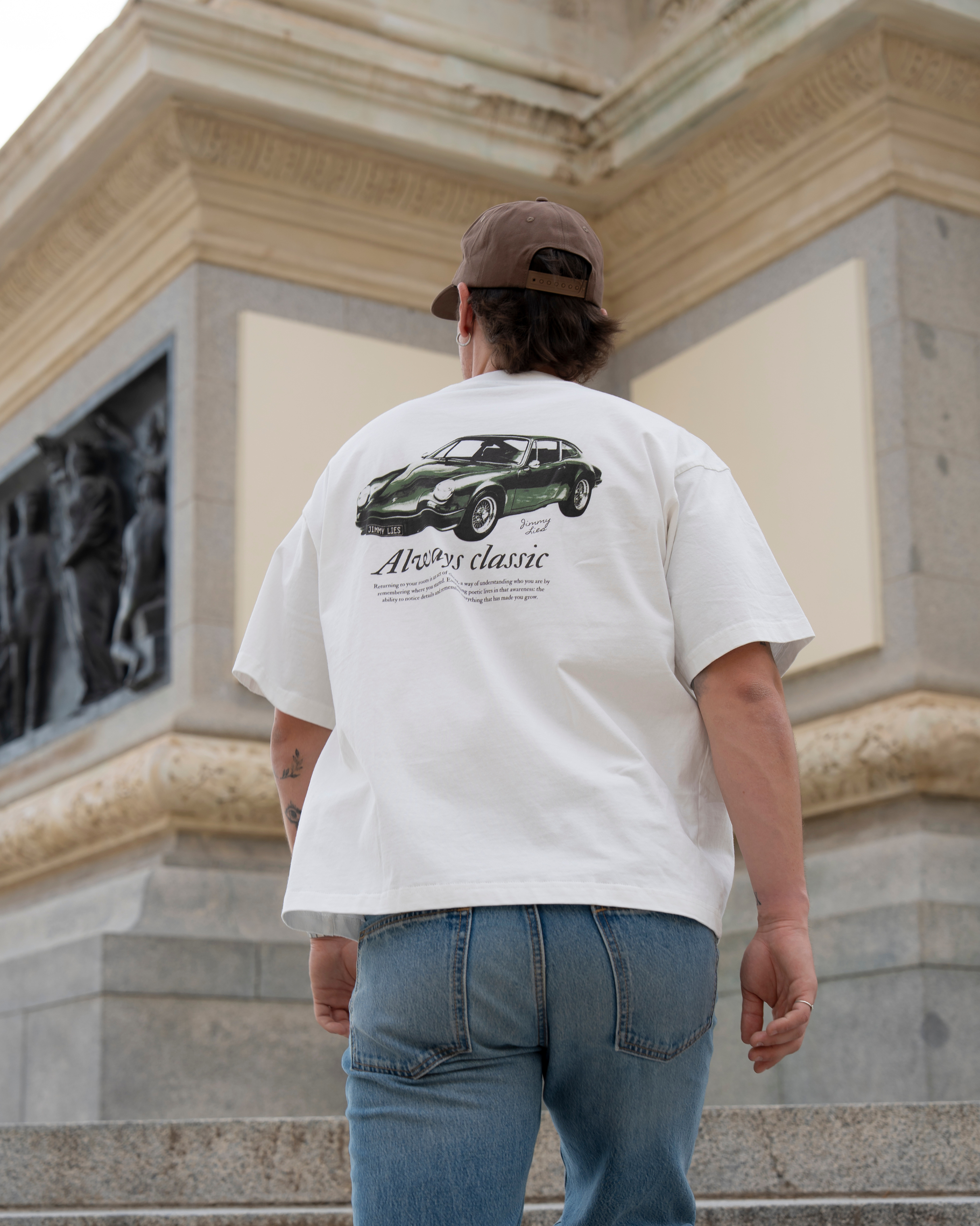 WHITE PORSCHE TEE