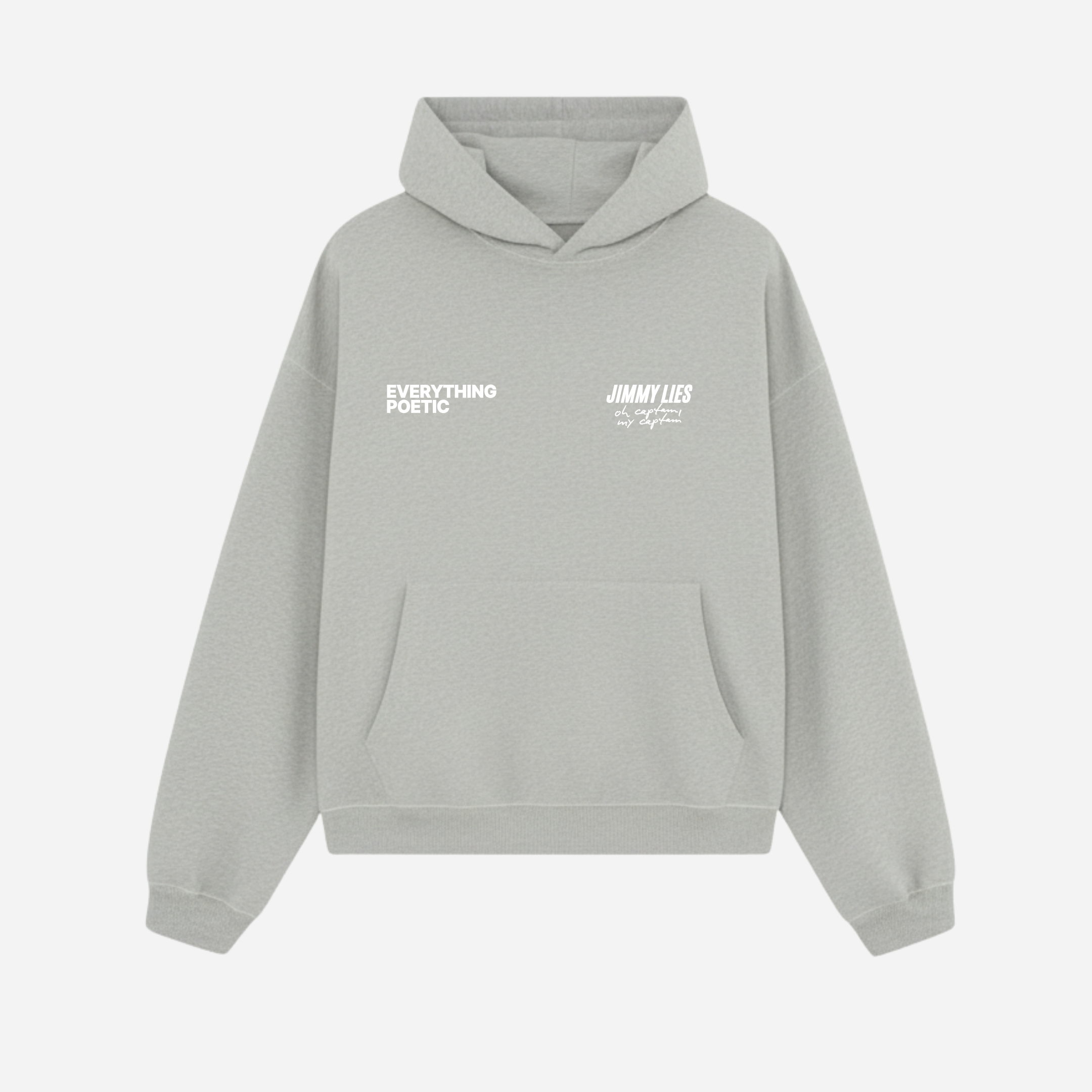 LIGHT GREY RETRO HOODIE
