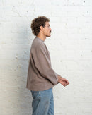 POCKET BROWN CREWNECK