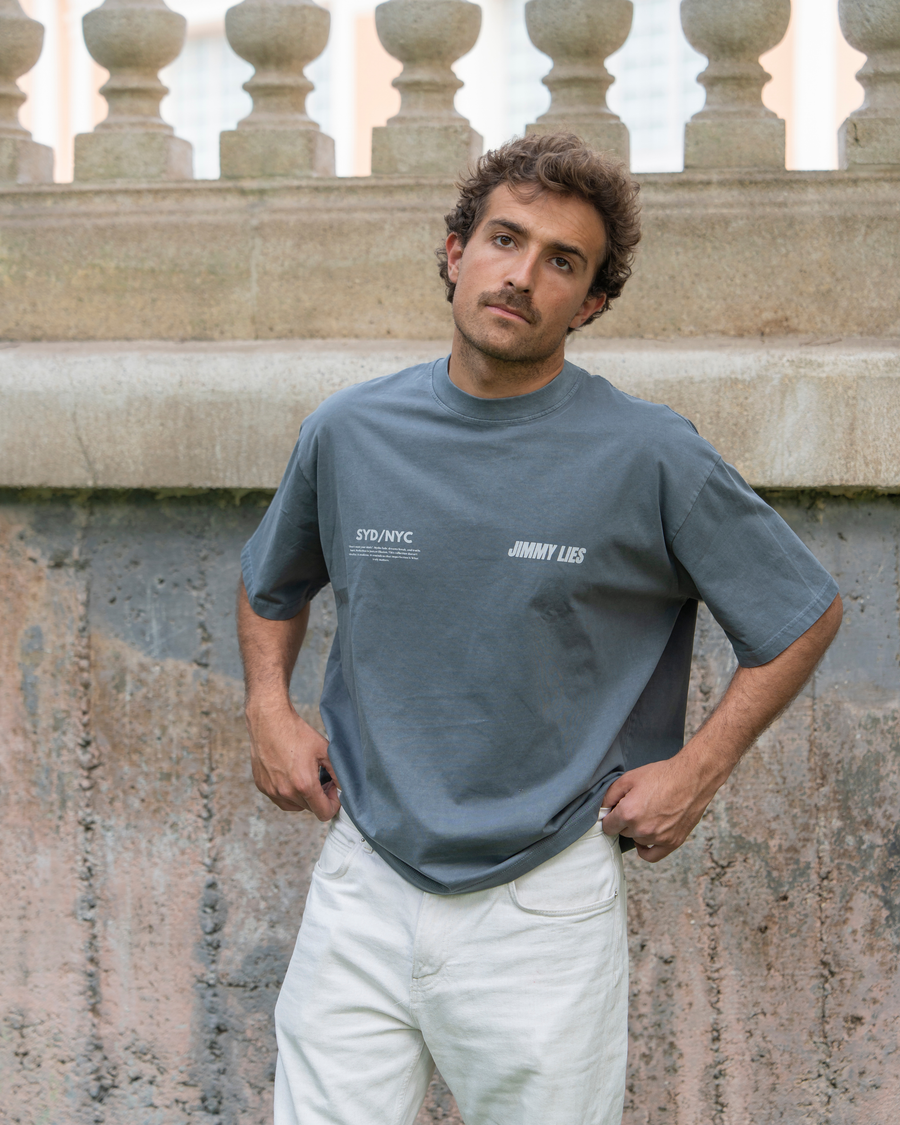 CONTRAST PINK GREY TEE