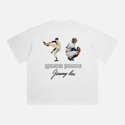 Graues Baseball-T-Shirt