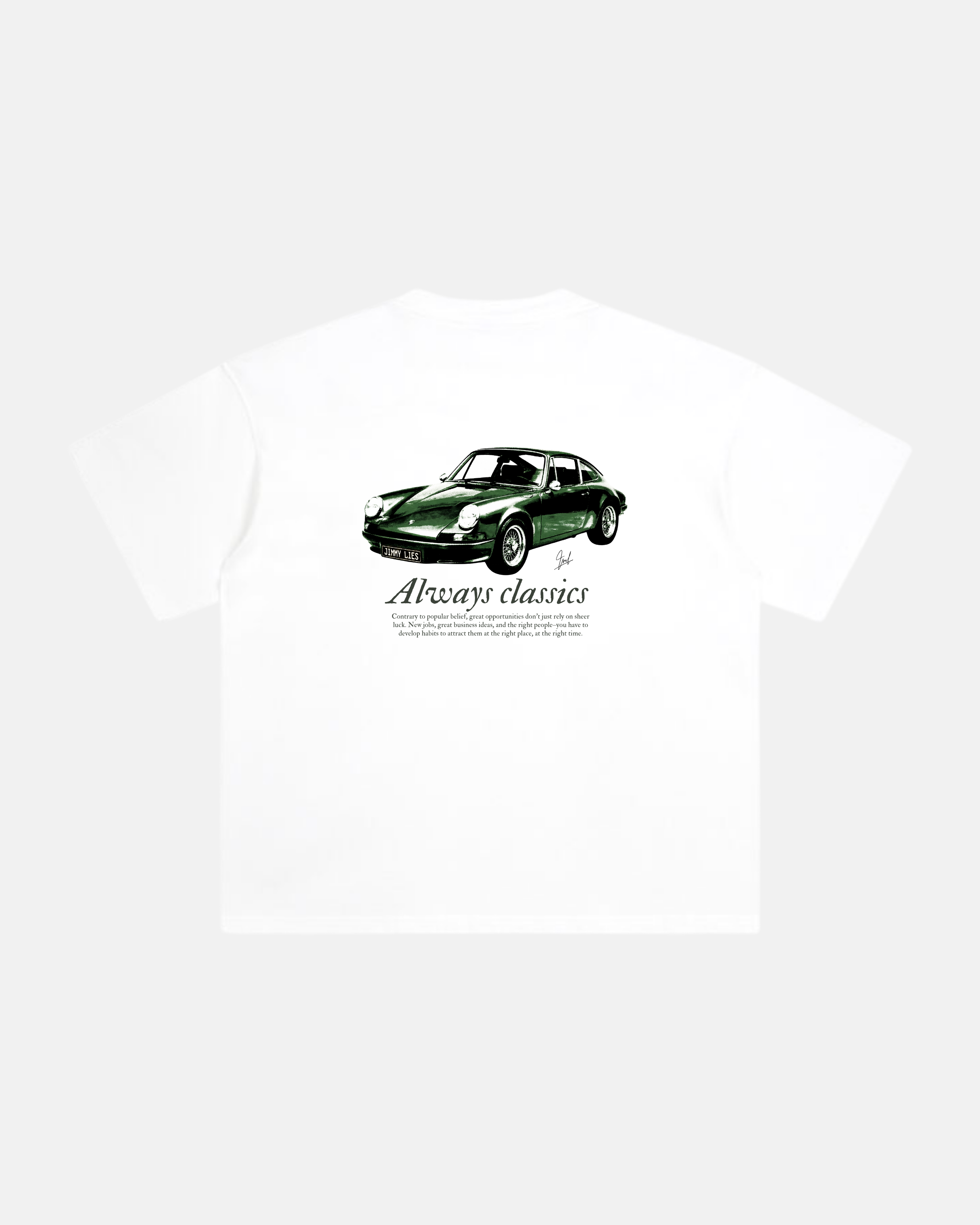 WHITE PORSCHE TEE