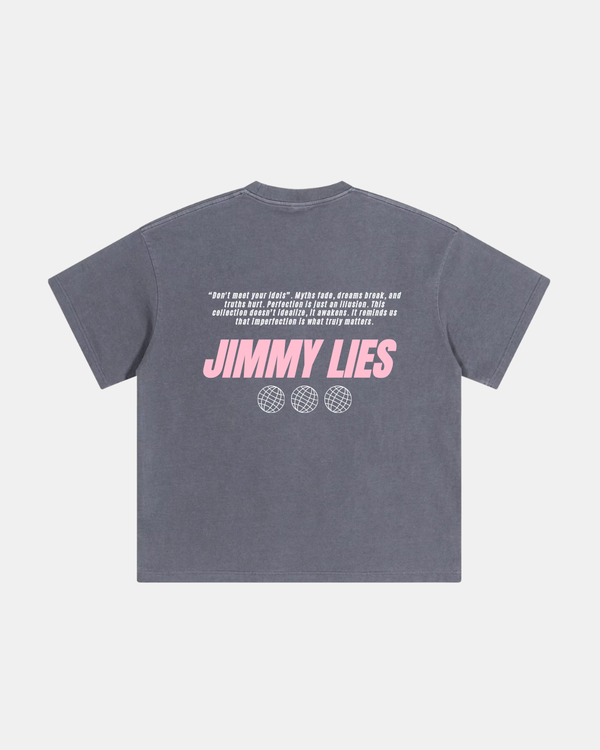 CONTRAST PINK GREY TEE