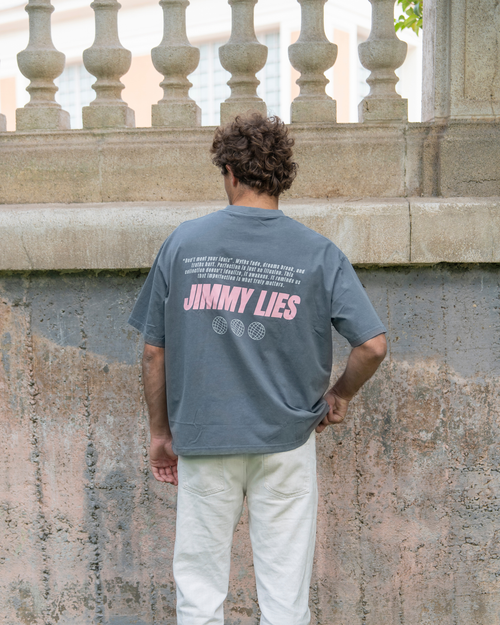 CONTRAST PINK GREY TEE