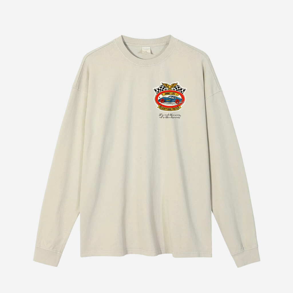 BEIGE CAR LONG TEE