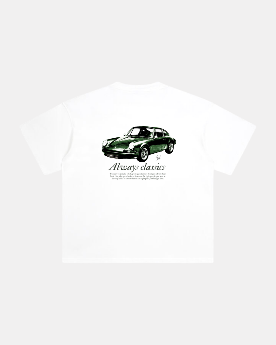 WHITE PORSCHE TEE