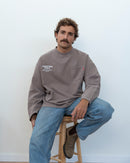 POCKET BROWN CREWNECK