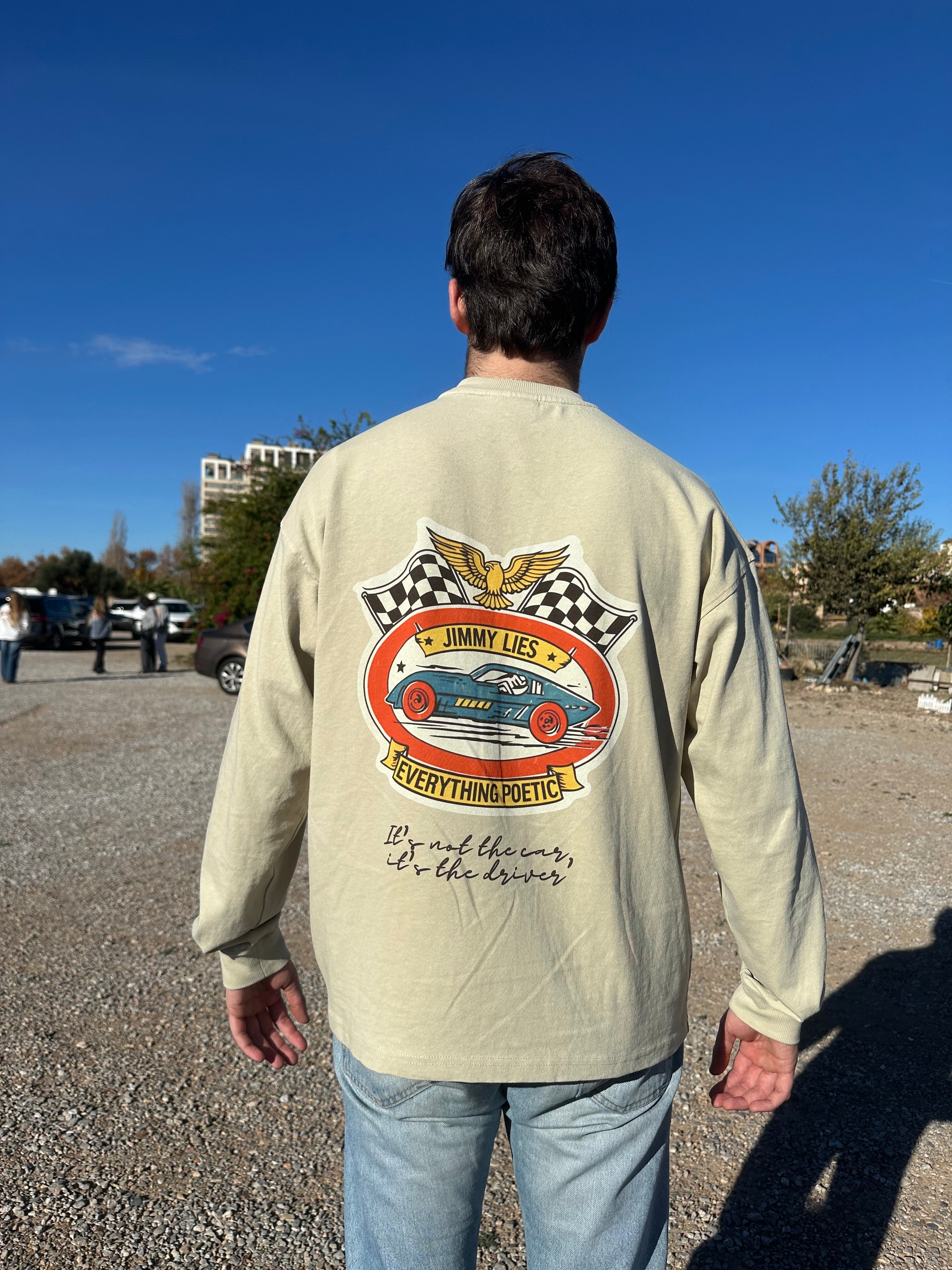 BEIGE CAR LONG TEE