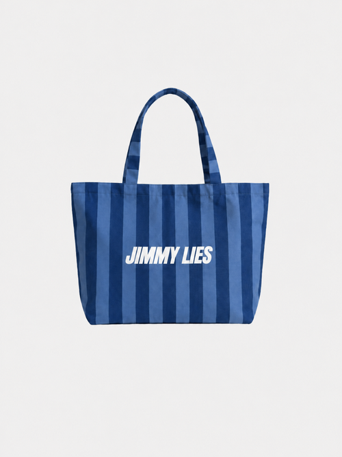 BLUE STRIPED TOTE BAG