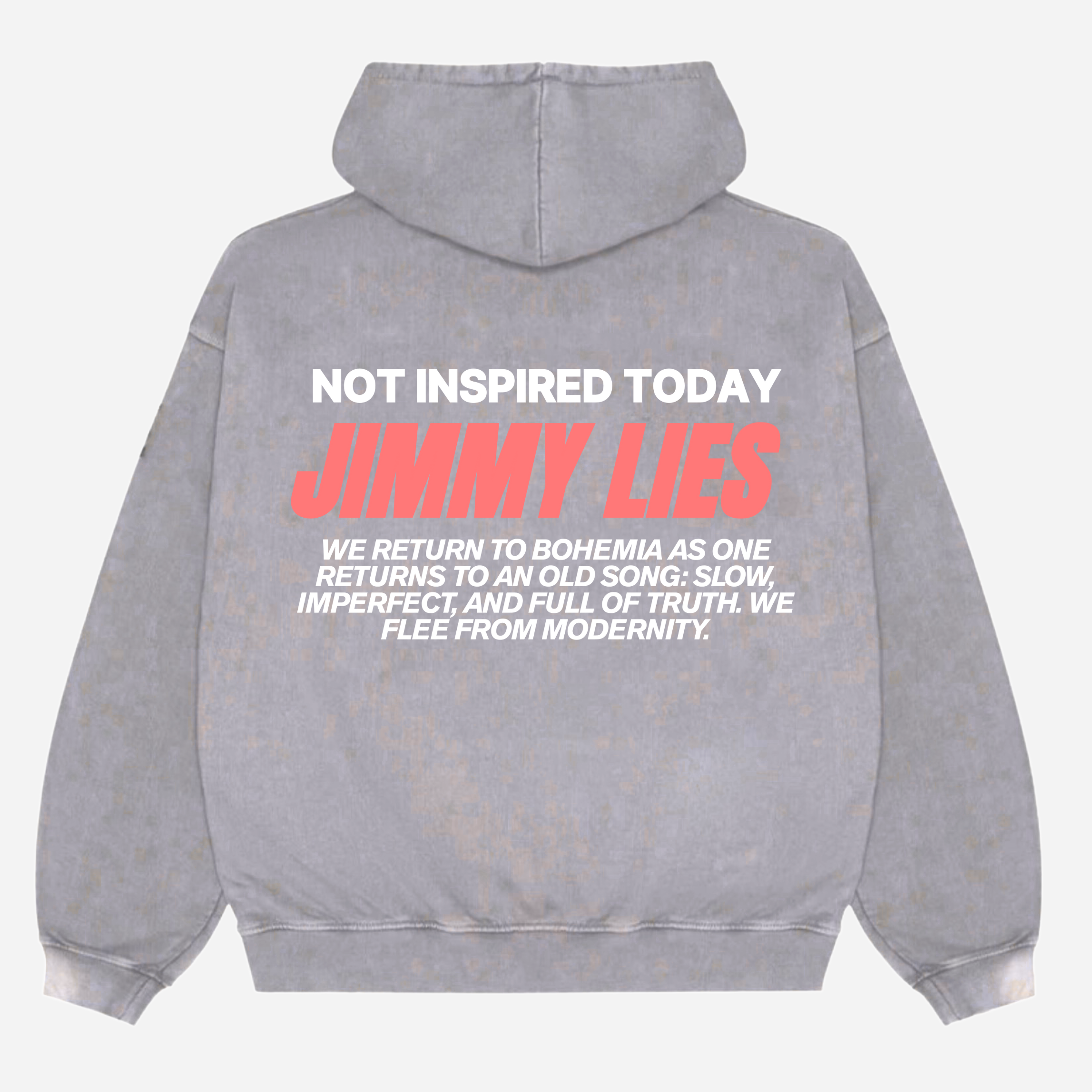 LIGHT GREY RETRO HOODIE