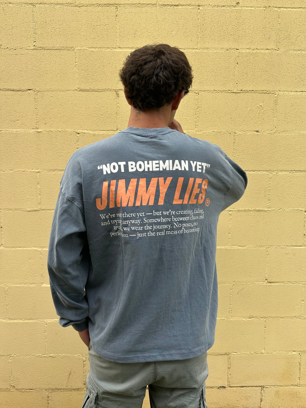 "NOT BOHEMIAN YET" BLUE