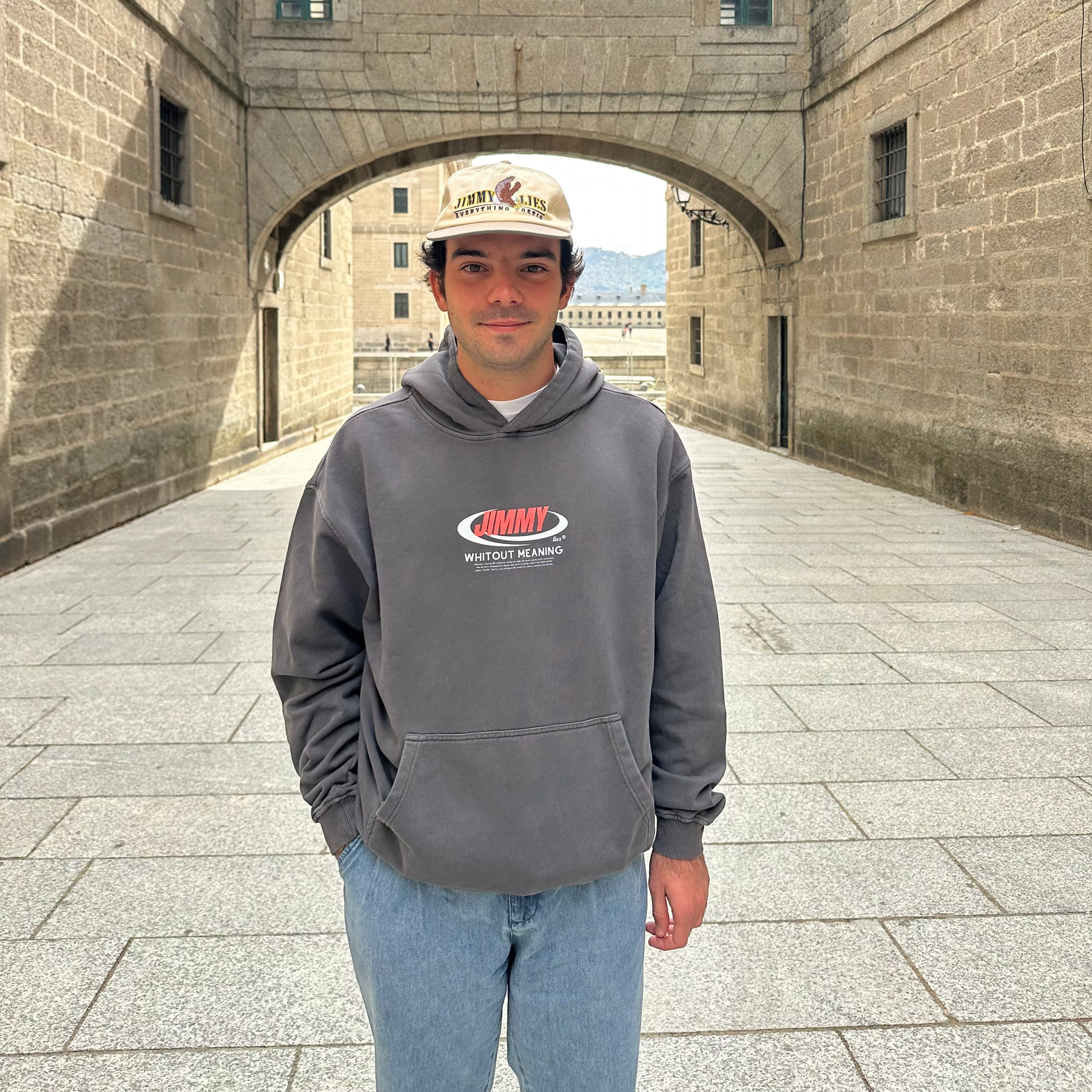 CHARCOAL RETRO HOODIE