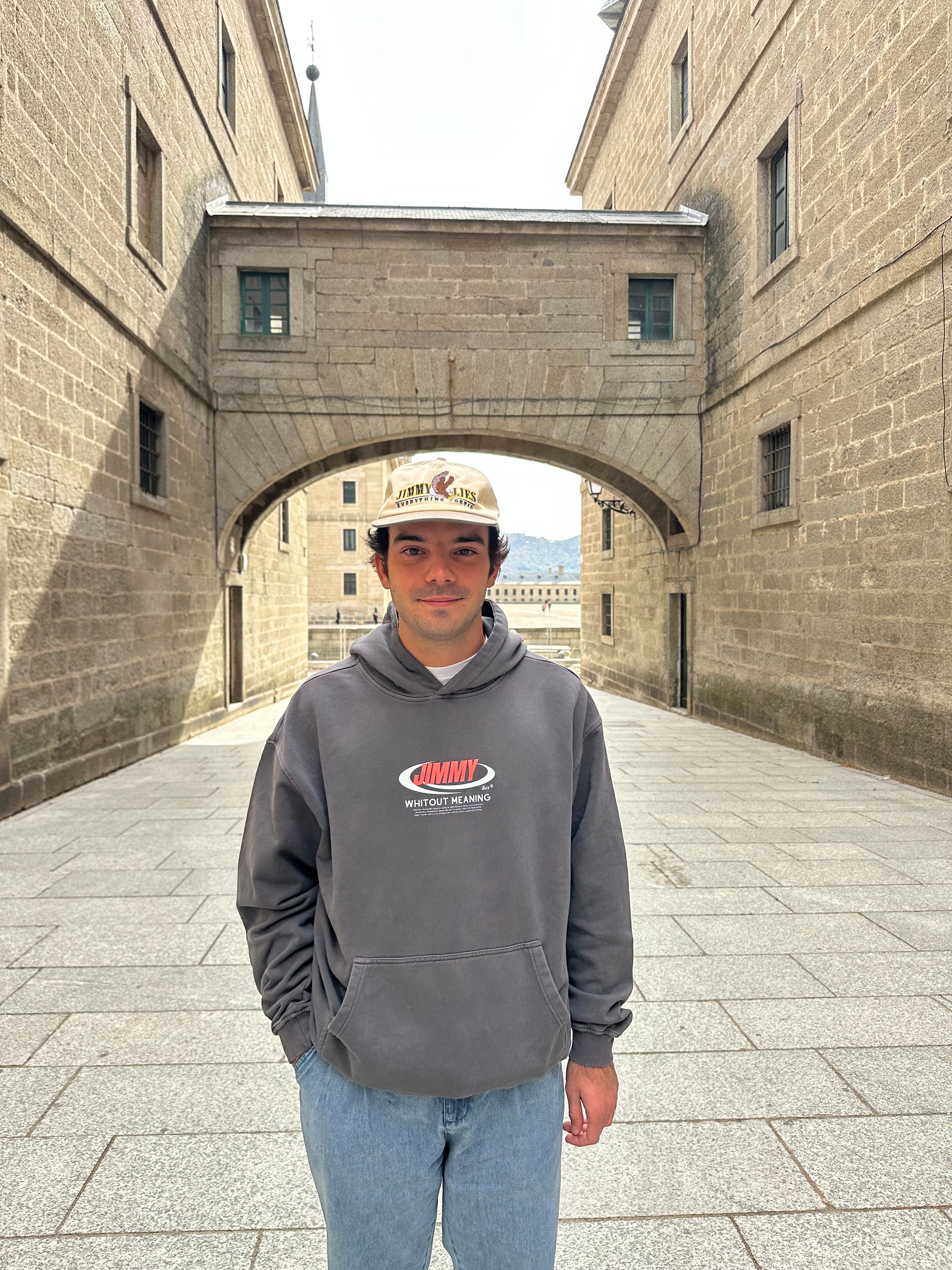 CHARCOAL RETRO HOODIE