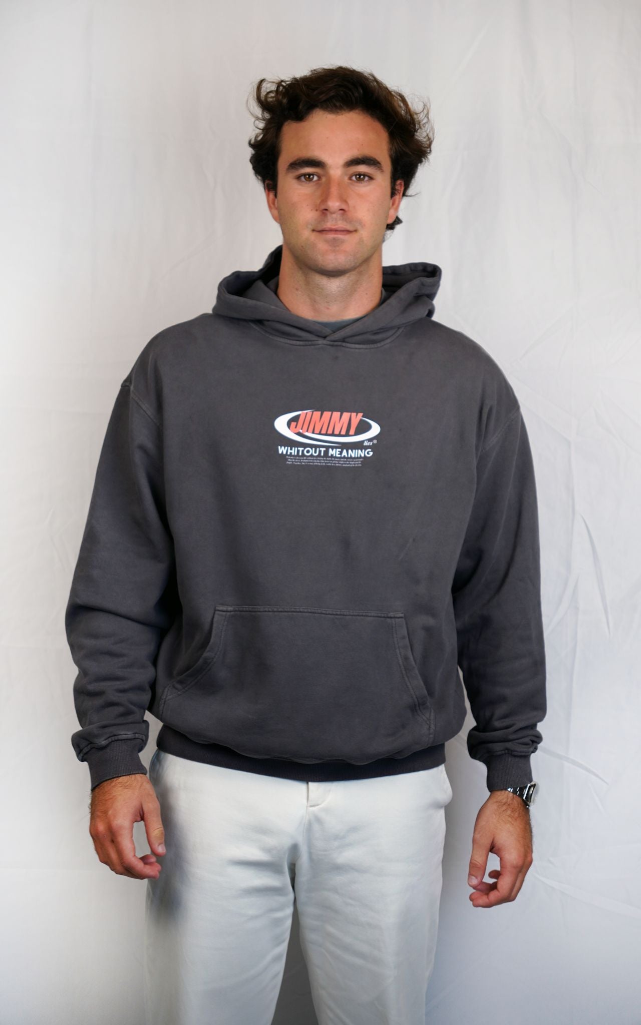 CHARCOAL RETRO HOODIE