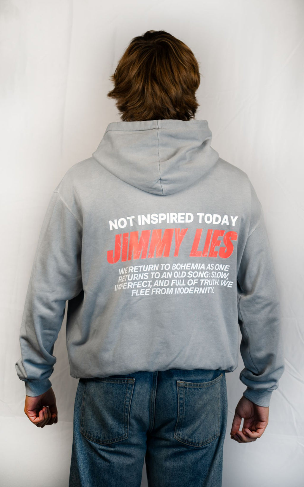 LIGHT GREY RETRO HOODIE