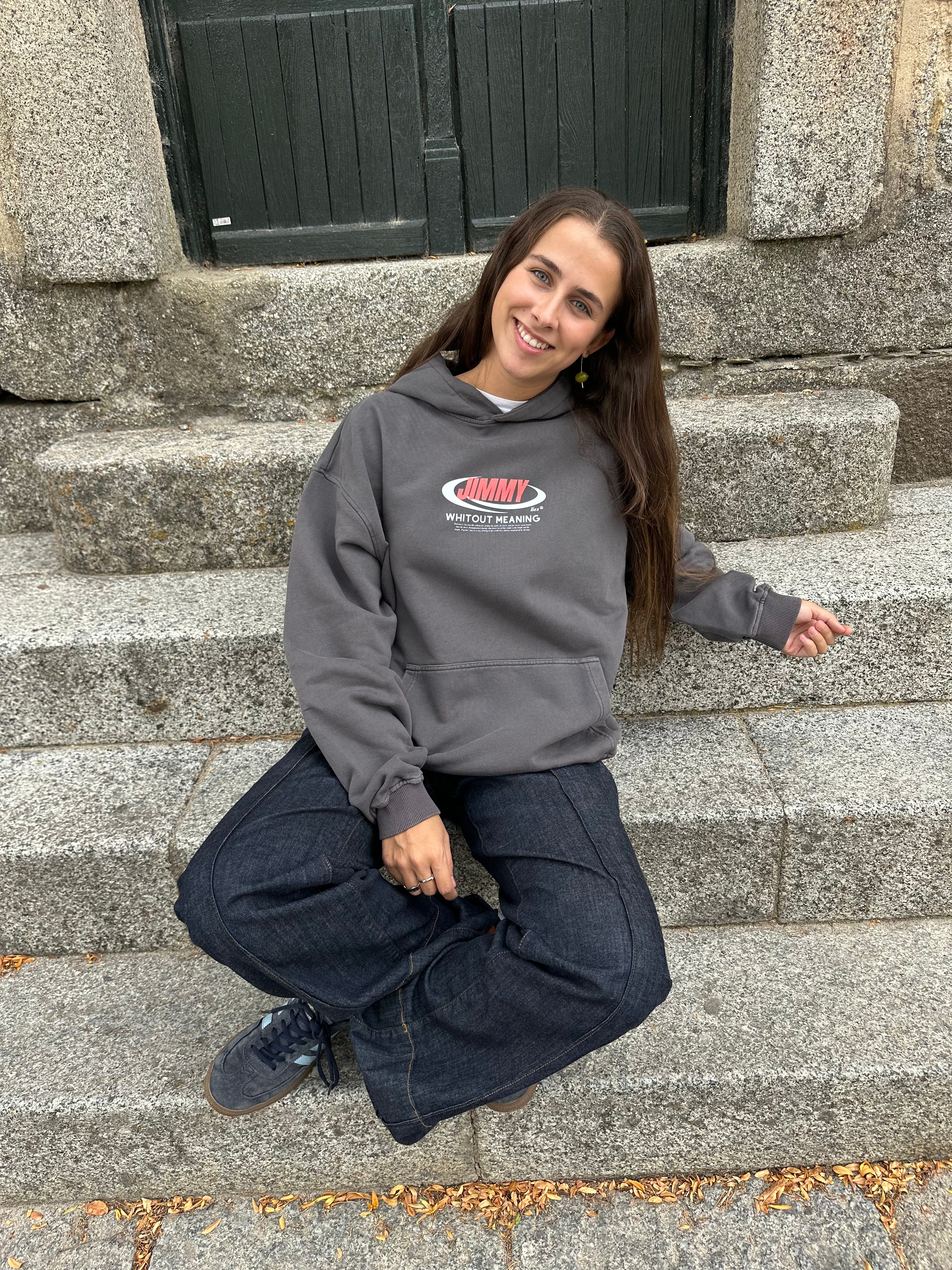 CHARCOAL RETRO HOODIE