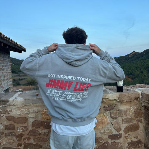 LIGHT GREY RETRO HOODIE