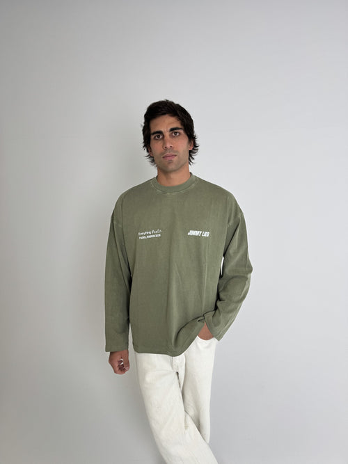 GREEN LONG TEE