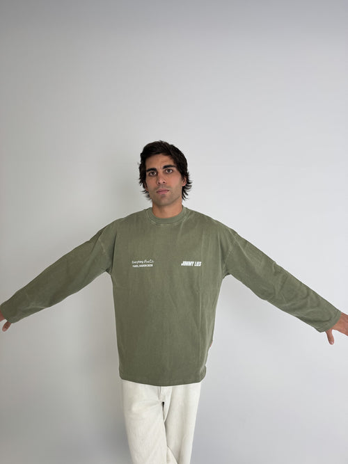 GREEN LONG TEE