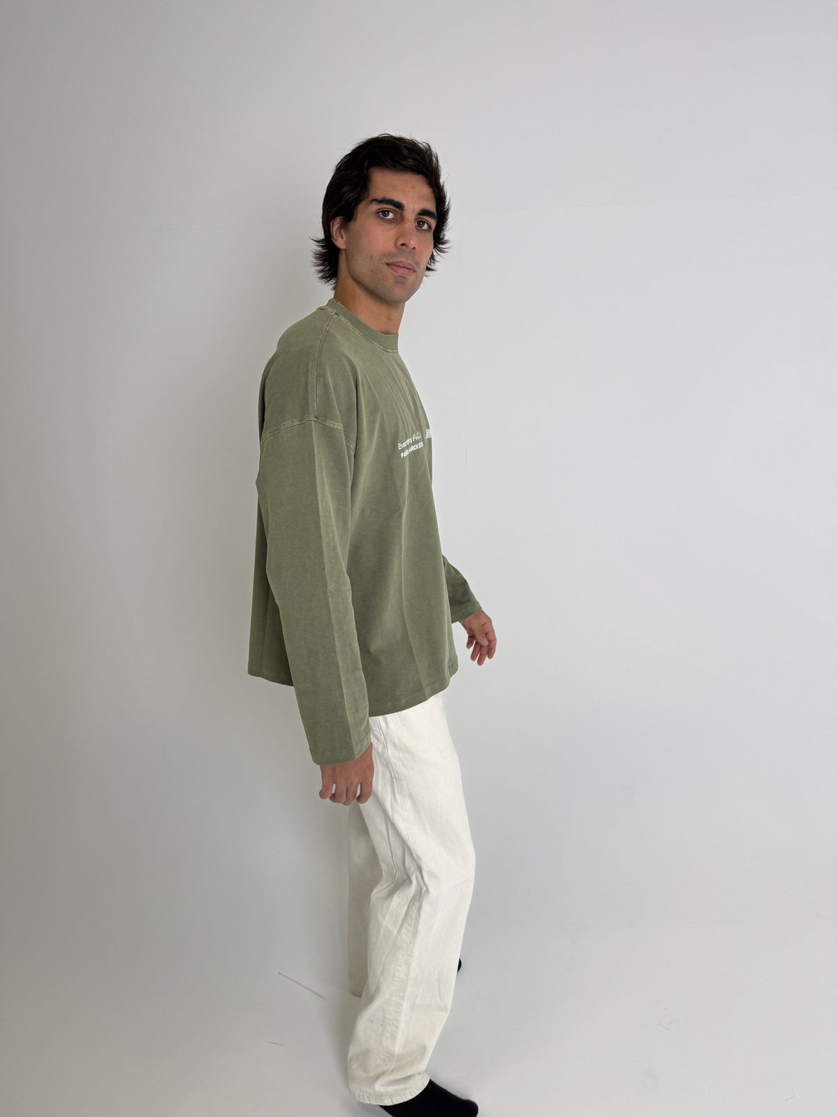 GREEN LONG TEE
