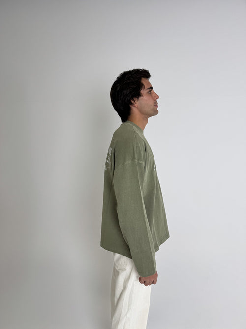 GREEN LONG TEE