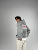 LIGHT GREY RETRO HOODIE