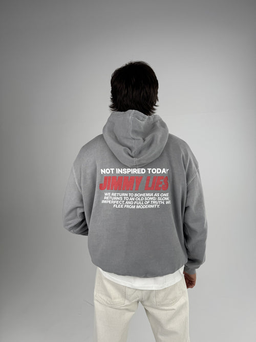LIGHT GREY RETRO HOODIE
