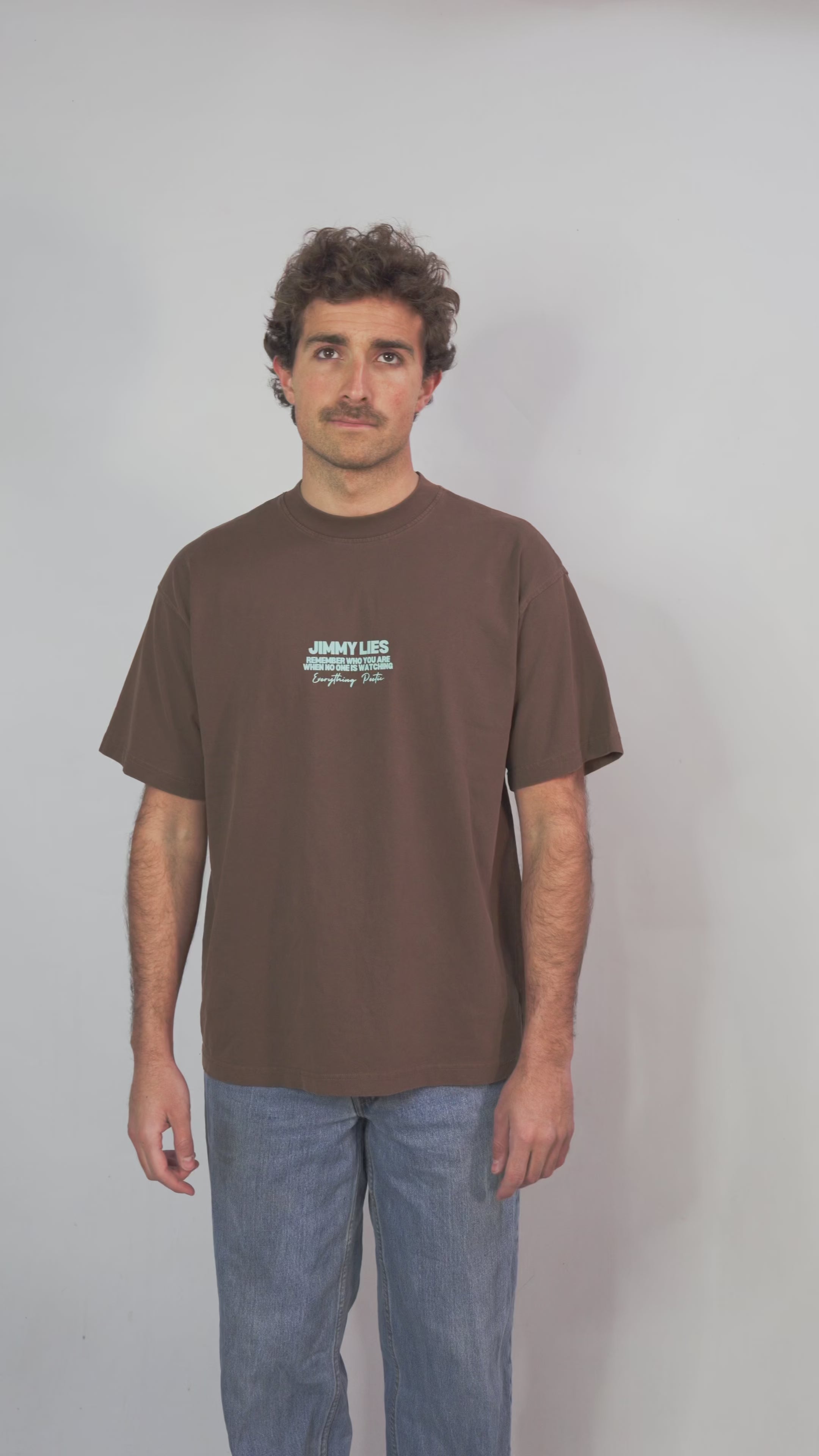 BROWN BLUE TEE