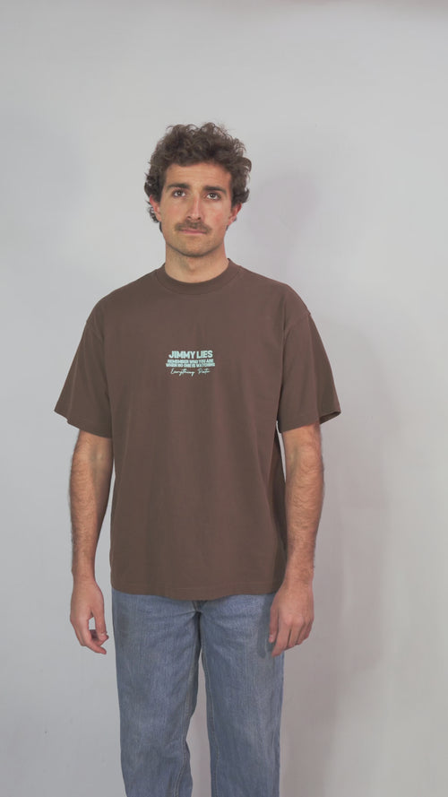 BROWN BLUE TEE